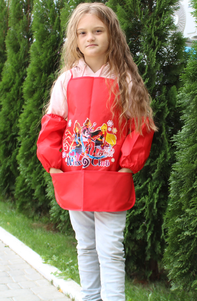 Фартух для праці та творчості + нарукавники для дівчинки V-2 "WX"