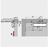 Доводчик дверний DORMA TS Profil EN2/3/4 без тяги до 100 кг до 1250 мм колір коричневий, фото 2