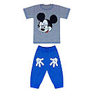 Дитячий комплект Міккі Маус для хлопчика футболка+бриджі кулір, фото 2