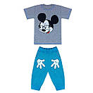 Дитячий комплект Міккі Маус для хлопчика футболка+бриджі кулір, фото 3
