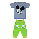 Дитячий комплект Міккі Маус для хлопчика футболка+бриджі кулір, фото 4