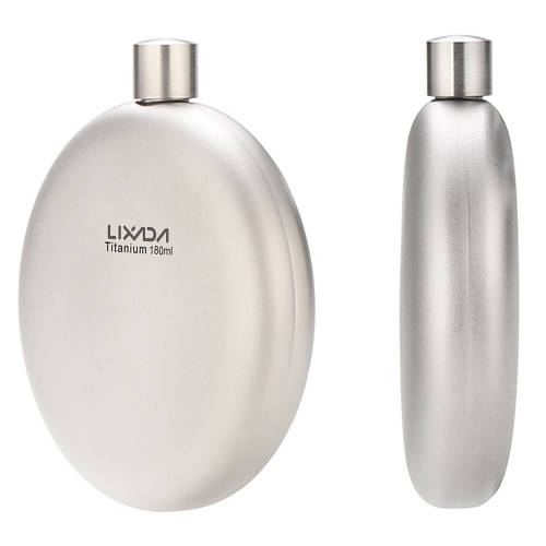 Купить Титановая фляга Lixada 180 мл. для алкогольных напитков, рюмка и ...