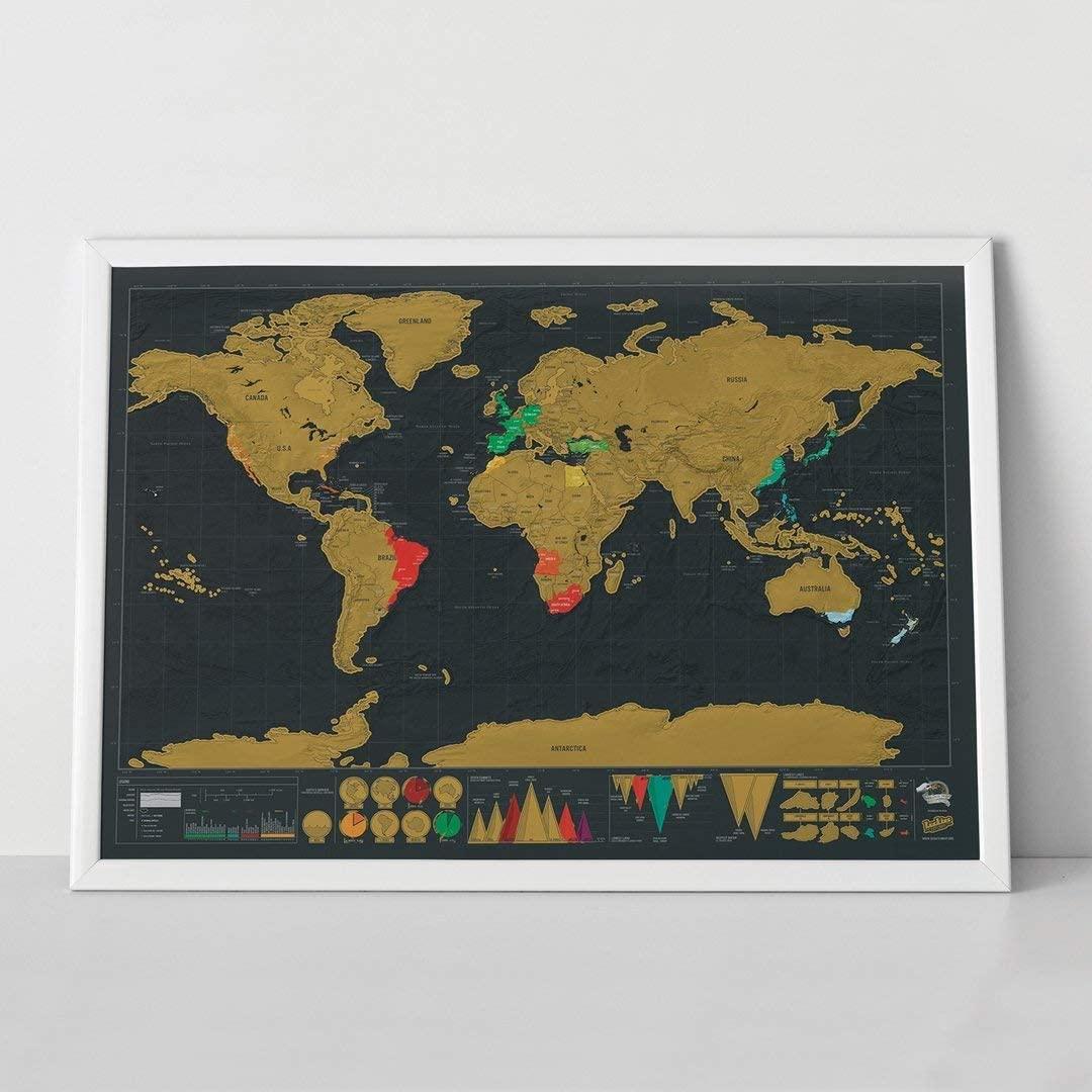 Скретч Карта Мира Черное золото Travel Map World Black and gold - фото 2 - id-p1260082692