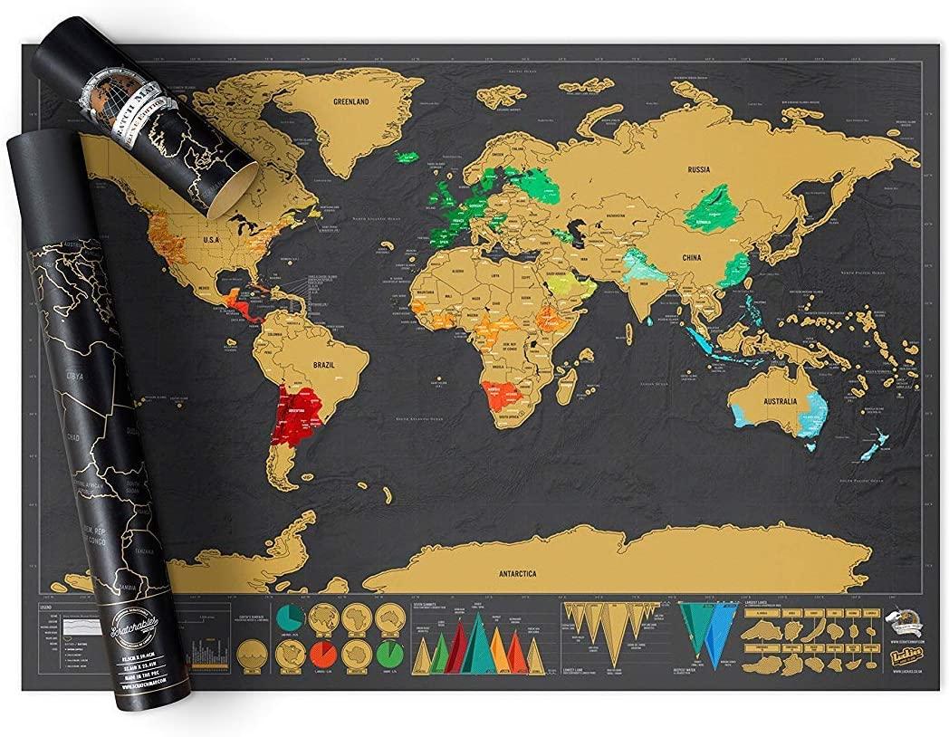 Скретч Карта Мира Черное золото Travel Map World Black and gold - фото 1 - id-p1260082692