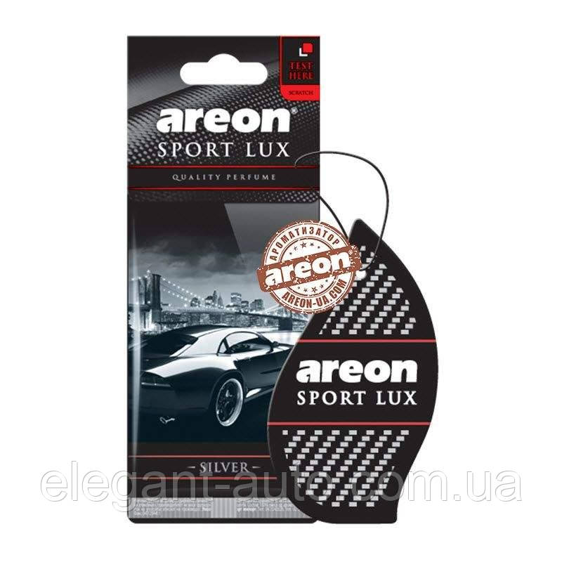 Освіжувач сухий лист - "Areon" - LUX Sport - Silver (Срібло) (10шт/уп)