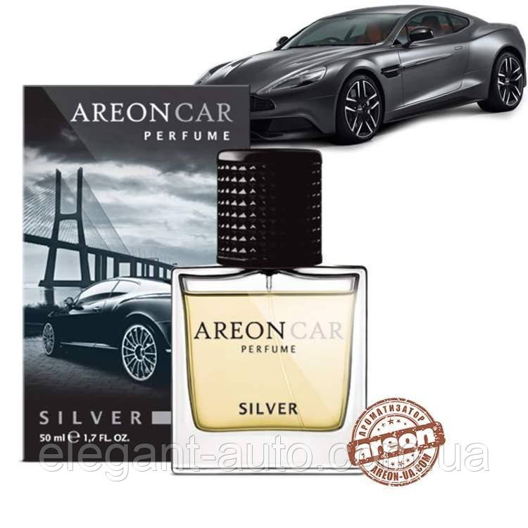 Освіжувач спрей 50ml - "Areon" - Perfume - Silver (Срібло) скло (6шт/уп)