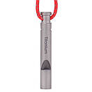 Свисток аварійний титановий EDC кишеньковий туристичний зі світловідбивним шнурком, фото 7