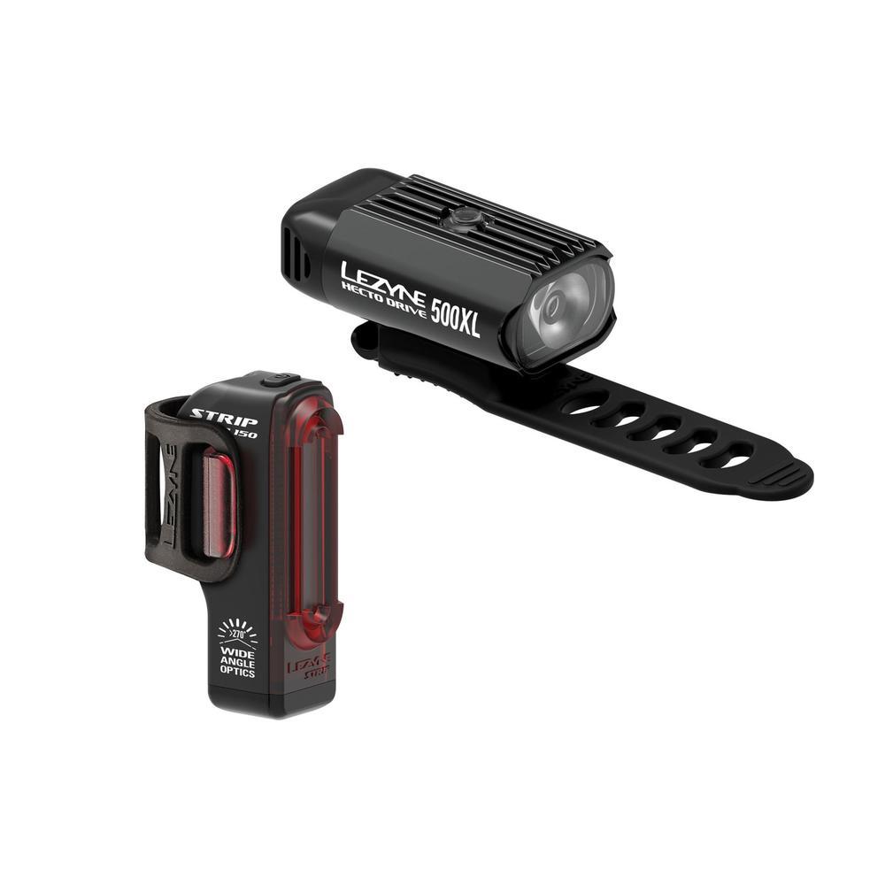 Комплект світла LEZYNE HECTO DRIVE 500XL / STRIP PAIR чорний 500/150 люменів Y13