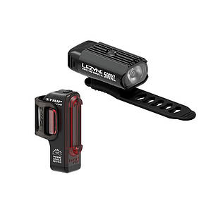 Комплект світла LEZYNE HECTO DRIVE 500XL / STRIP PAIR чорний 500/150 люменів Y13, фото 1