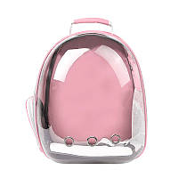 Рюкзак-переноска Taotaopets 253303 Panoramic Pink для кішок 35*25*42cm з ілюмінатором