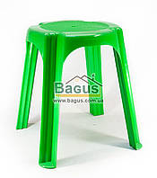Табурет пластиковый 38х38х42см зеленый с круглым сиденьем Консенсус