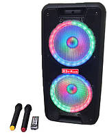 Портативна колонка PartyBox Su-Kam 1010 у комплекті 2 мікрофони BT 12v/220v