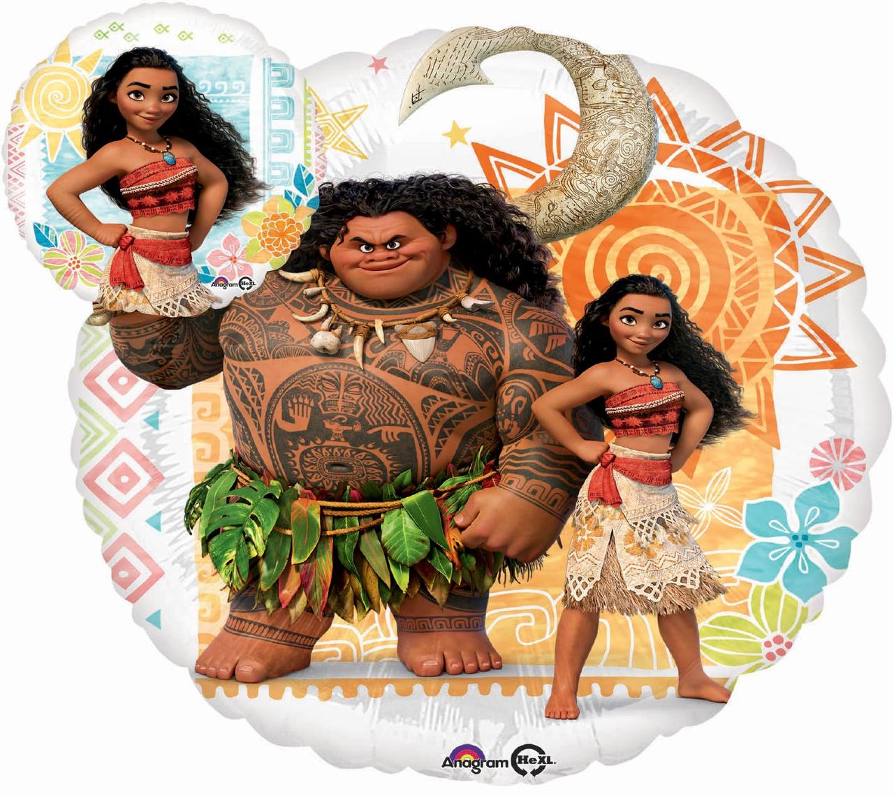 A 18" Moana. Куля фольгована з персонажами Моана