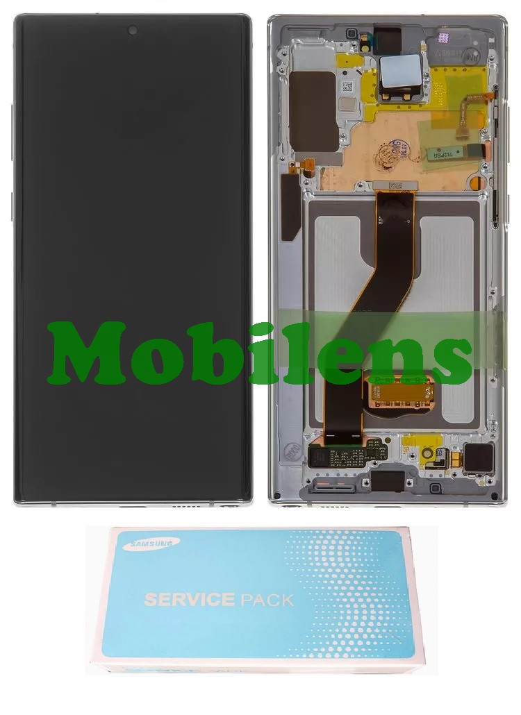 Samsung N975, N975F, Galaxy Note 10 Plus Дисплей+тачскрин (модуль) * у сріблястій рамці Original (AMOLED)