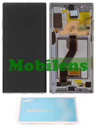 Samsung N975, N975F, Galaxy Note 10 Plus Дисплей+тачскрин (модуль) * у сріблястій рамці Original (AMOLED), фото 1