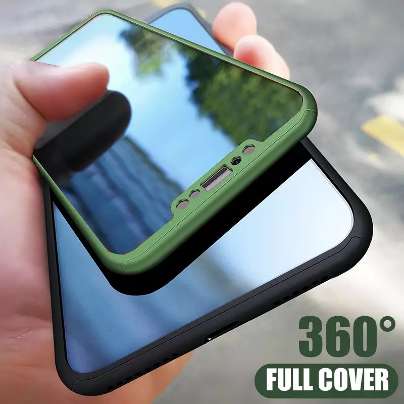 Протиударний чохол 360 + скло для IPhone 11, зелений, фото 1