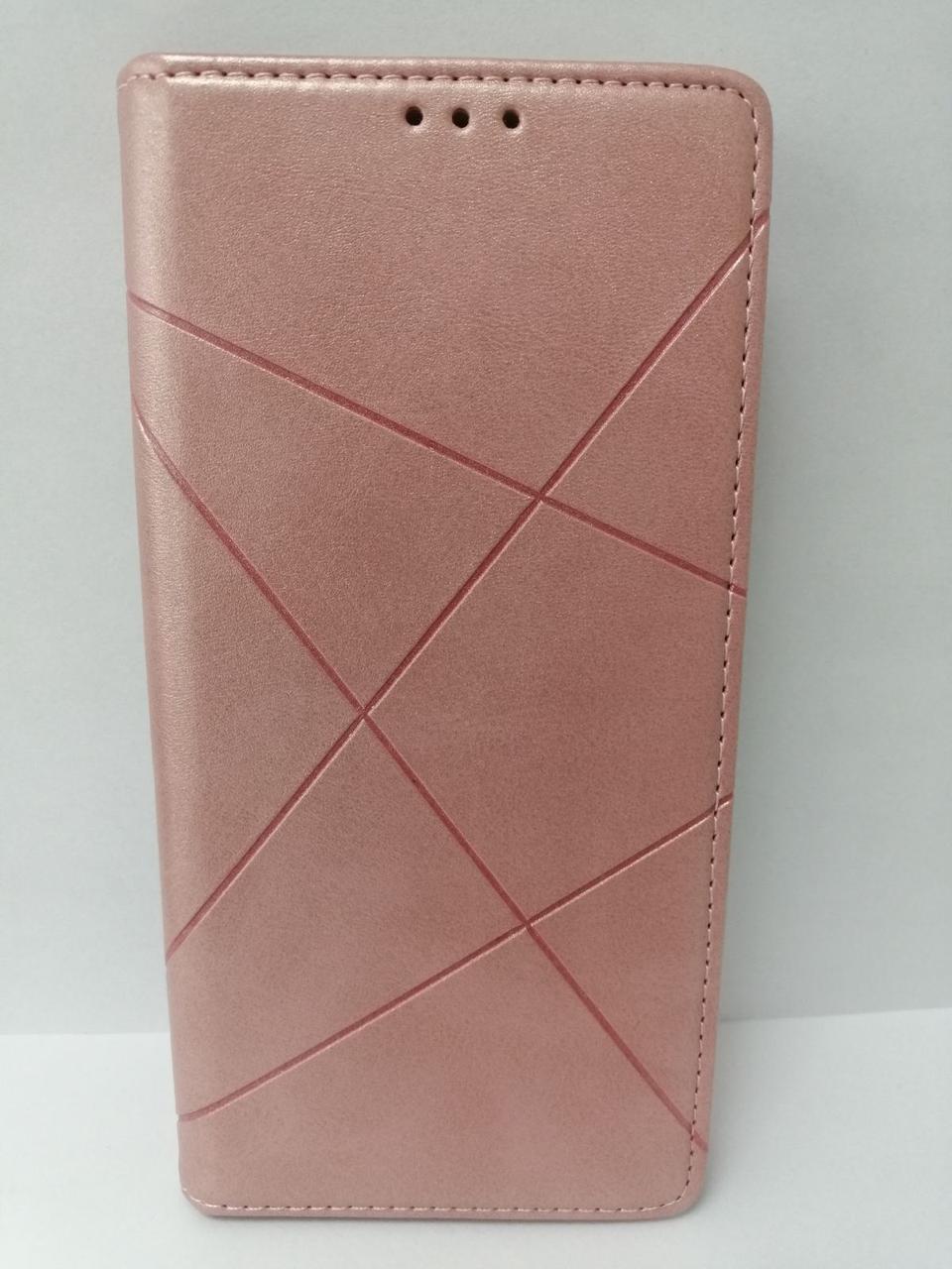 Чохол-книжка для Xiaomi Mi Note 10 Lite бічний з підставкою протиударний Avantis business Rose Gold