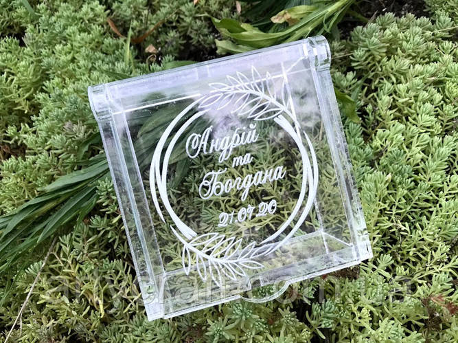 Купить Акриловая шкатулка для колец "Веточки" 10х10х5 см, цена 449 ...