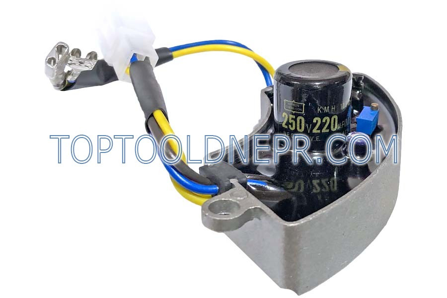 Блок регулятора напряжения (AVR) для генераторов 168F 250v / 220 мкф (2-квт) алюминий DK - фото 4 - id-p1260169681