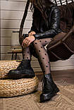 Демісезонні жіночі черевики Dr.Martens Mono Black шкіряні чорні (мартинси), фото 4