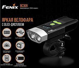 Потужний велосипедний ліхтар FENIX BC30R USB Фара 1800LM