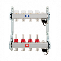Коллектор (гребенка) ITAP 4 выхода, с расходомерами, укомплектованным устройством для удаления воздуха