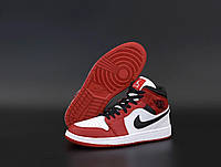 Мужские кроссовки Nike Jordan 1 Retro 31762 красно-белые