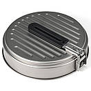 Набір титанового посуду туристичний казанок 2800 мл і сковорода з титану 1100 мл Lixada CKW-2800, фото 4