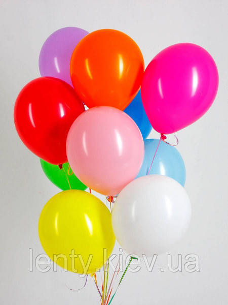Кульки гелієві 12" (30см) оброблені хайфлотом (поштучно) (Київ, Оболонь, Мінський масив)