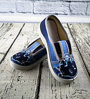 Обувь для мальчиков Текстиль Осень-весна Виктор 1 Машина Серая подошва Синий Waldi Украина размер 25