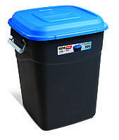 Бак для мусора 50л Eco Tayg (Испания)41х40 h51см, с синей крышкой и клипсами( 412028)