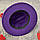 Капелюх Федора унісекс зі стійкими полями Classic фіолетовий, фото 5