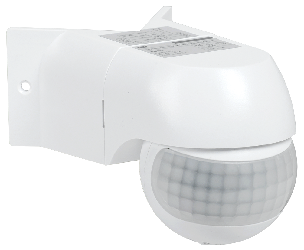 Датчик руху ДД-016 800Вт 180град 12м IP44 білий IEK, фото 1