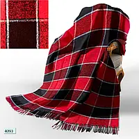 Плед Шерстяной 140X200 красно-черная клетка