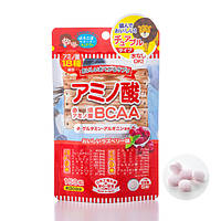 Japan Gals Otegaru вкусные жевательные аминокислоты BCAA для спортивных подростков и взрослых, 150 т на 30 дн