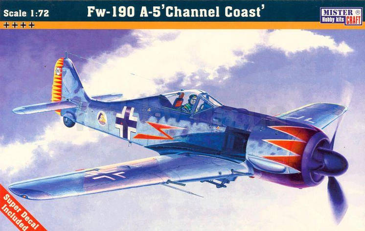 Fw-190A-5 `Channel Coast`. Збірна модель літака в масштабі 1/72. MISTER CRAFT C-2, фото 1