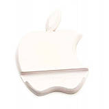 Підставка для мобільного телефону дерев'яна біла Яблуко, фото 2