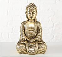Фигурка Будда из полистоуна в золоте h30см