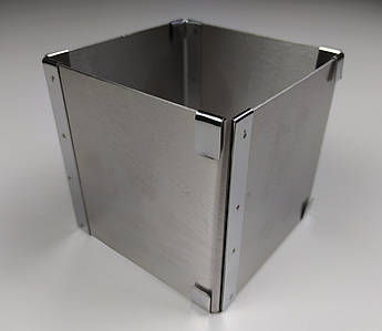 Кондитерська розсувна форма для випічки квадратна 10×10 см | нержавіюча сталь | висота 10 см | регулюється до 18×18 см | для торта