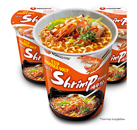 Корейська лапша швидкого приготування в склянці  Креветки NongShem Noodle Cup 67g (Корея)