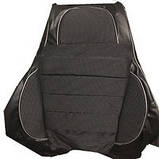 Чохли сидінь "Пілот" Ваз 2121,21213, Новава, Новача Тайга, Niva шкірозамінник чорна + тканина Темно-сіра, фото 2