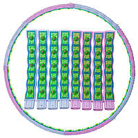 Обруч массажный хула хуп Hula Hoop MAGNETIC SP-Planeta Sport 6019 диаметр 110 см Pink-Blue-Green