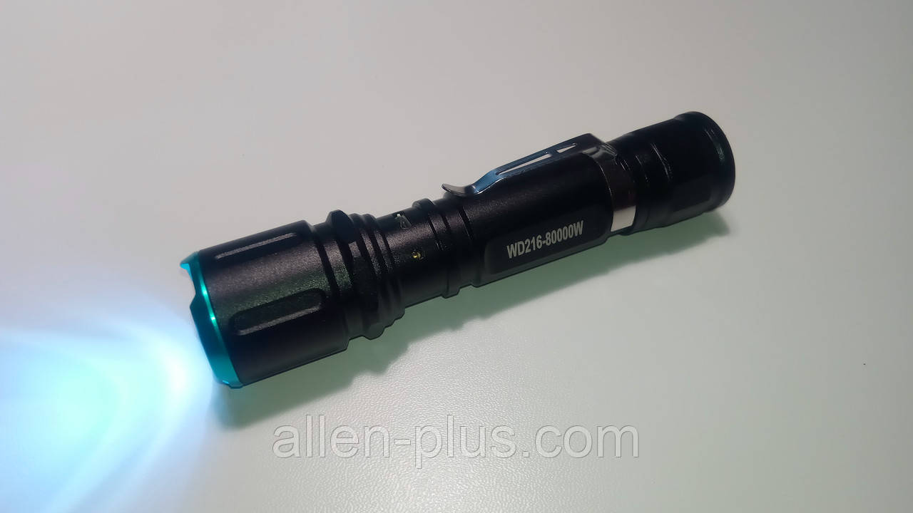 Ліхтар ручний WD216-T6/RB216-T6, акумулятор 18650, microUSB, zoom