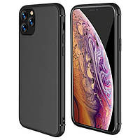 Тонкий матовый чехол для iPhone 11 Pro Max черный силиконовый