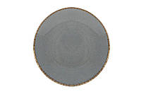 Тарелка круглая 28 см. фарфоровая, темно-серая Seasons Dark Gray, Porland