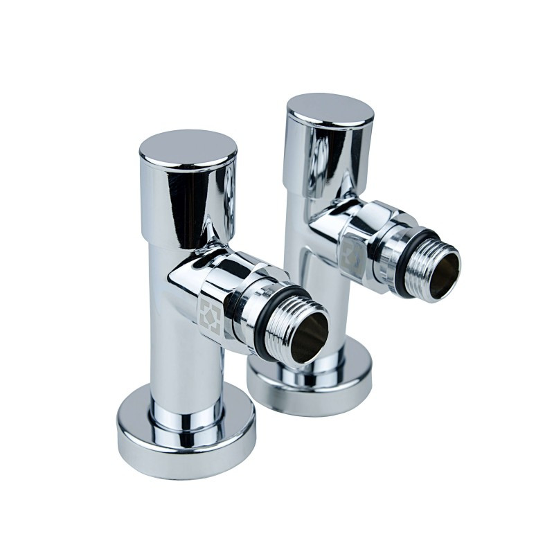 Комплект кутових радіаторних кранів Raftec Chrome 1/2"x1/2"