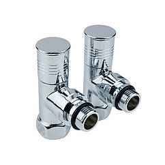 Комплект кутових радіаторних кранів Raftec Chrome 1/2"x1/2" RV-2012