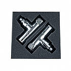 Комплект кутових радіаторних кранів Raftec Chrome 1/2"x3/4" RV-2034, фото 4