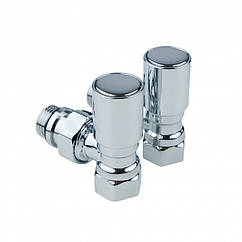 Комплект кутових радіаторних кранів Raftec Chrome 1/2"x1/2" RV-6012