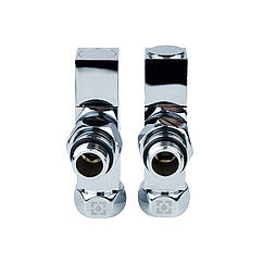 Комплект кутових радіаторних кранів Raftec Chrome 1/2"x3/4" RV-5034